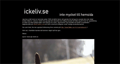 Desktop Screenshot of ickeliv.se