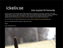 Tablet Screenshot of ickeliv.se